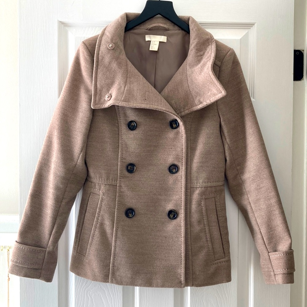 H&M Beige Peacoat